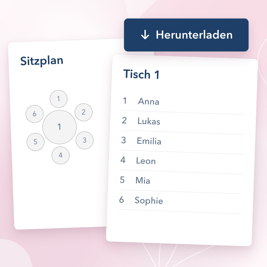 Ladet euren Sitzplan herunter und teilt ihn